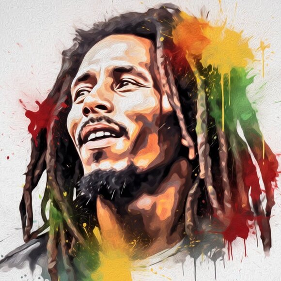 20x30 Bob Marley One Love Watercolor Oil Painting Poster‎ Wall Art Poster - Picture 5 of 9